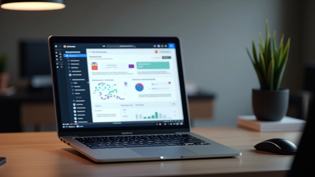 Laptop scherm met code editor toont Contentful CMS interface met content management dashboard